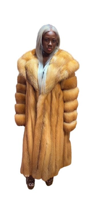 The Long Red Fox Coat Starlight Furs