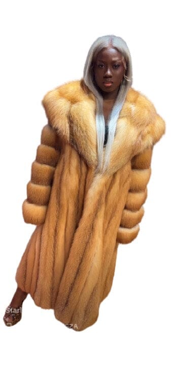 The Long Red Fox Coat Starlight Furs