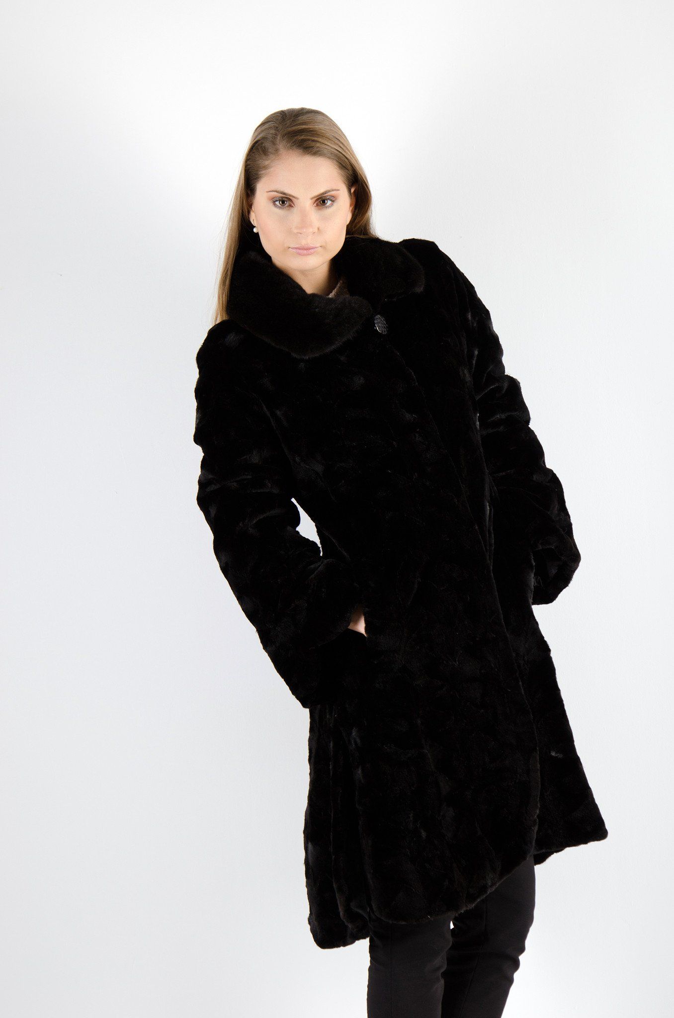 11 | Black Dyed Mink Fur Coat Coats Starlight Furs 