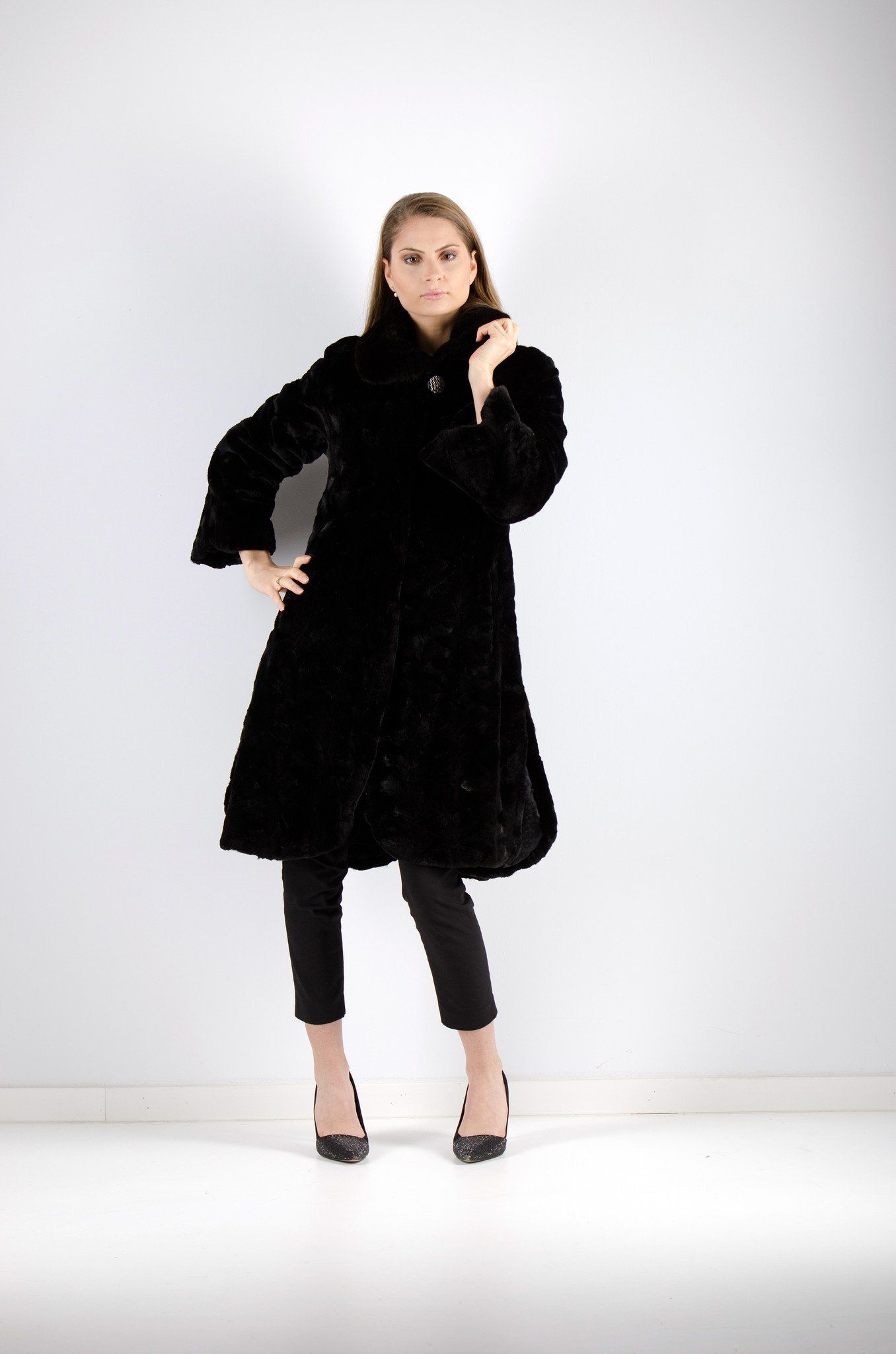 11 | Black Dyed Mink Fur Coat Coats Starlight Furs 