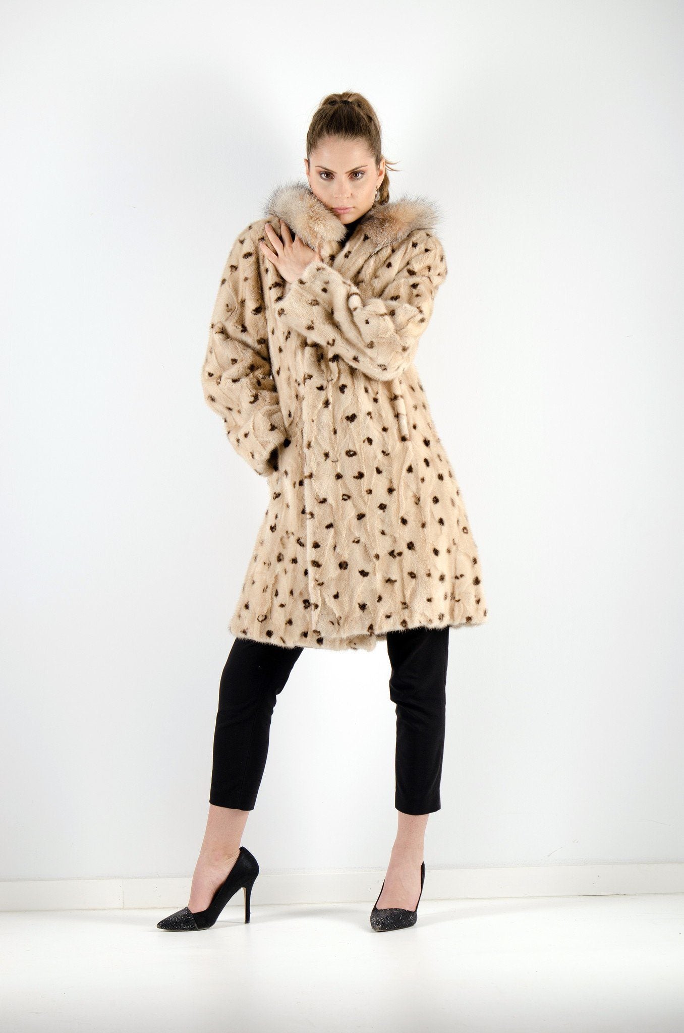 14 | Hooded Mink Fur Reversible Coat Coats Starlight Furs 