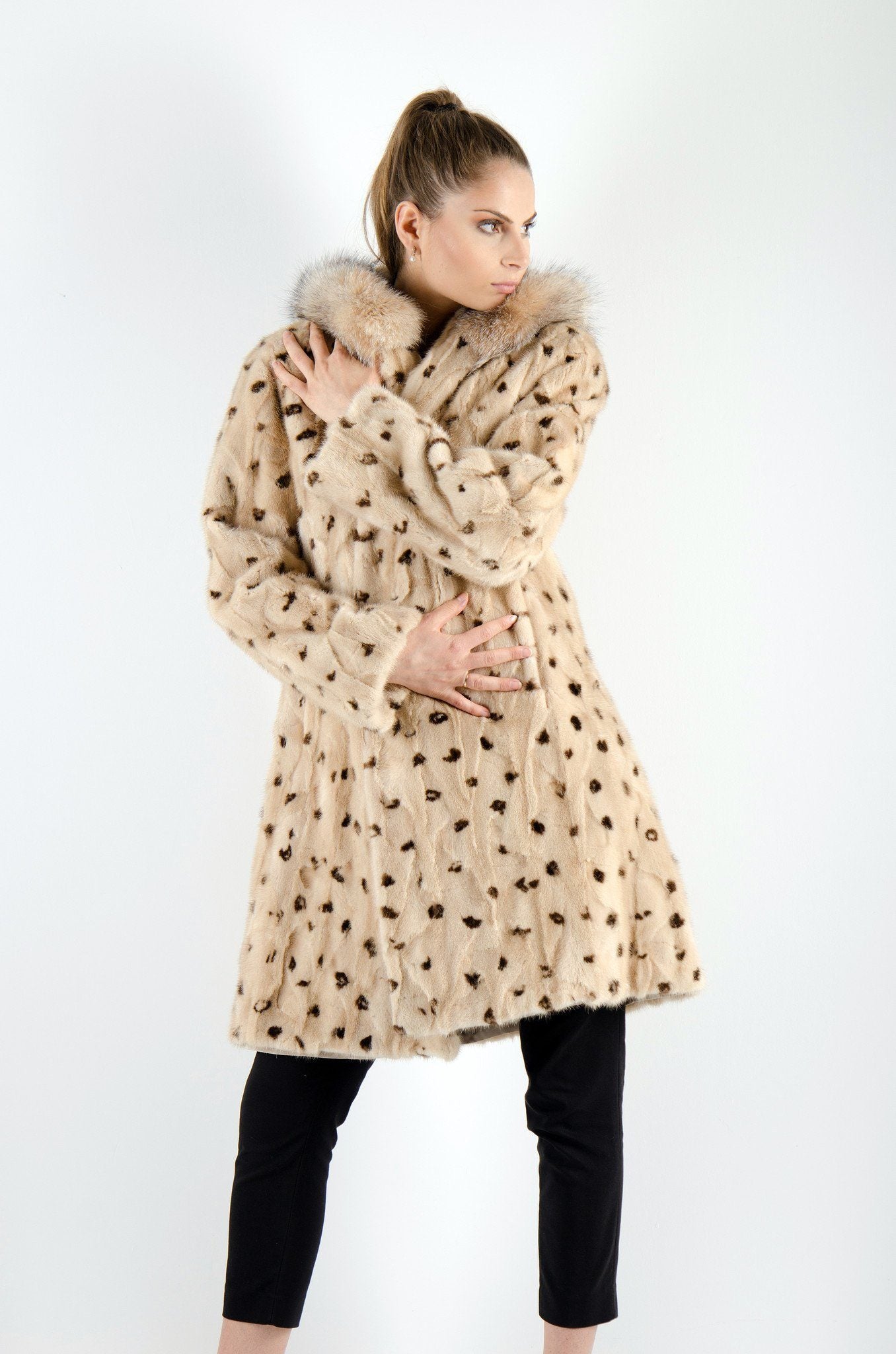 14 | Hooded Mink Fur Reversible Coat Coats Starlight Furs 