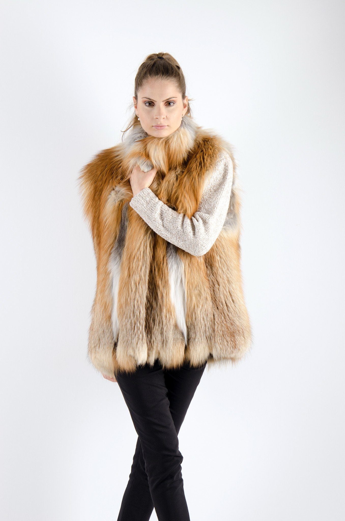 15| Red Fox Fur Vest Vests Starlight Furs 