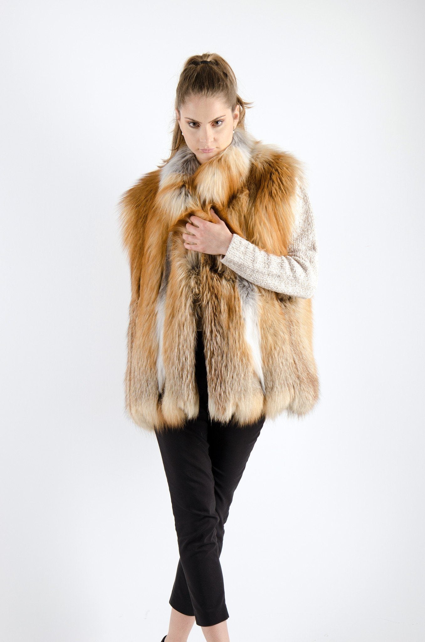 15| Red Fox Fur Vest Vests Starlight Furs 