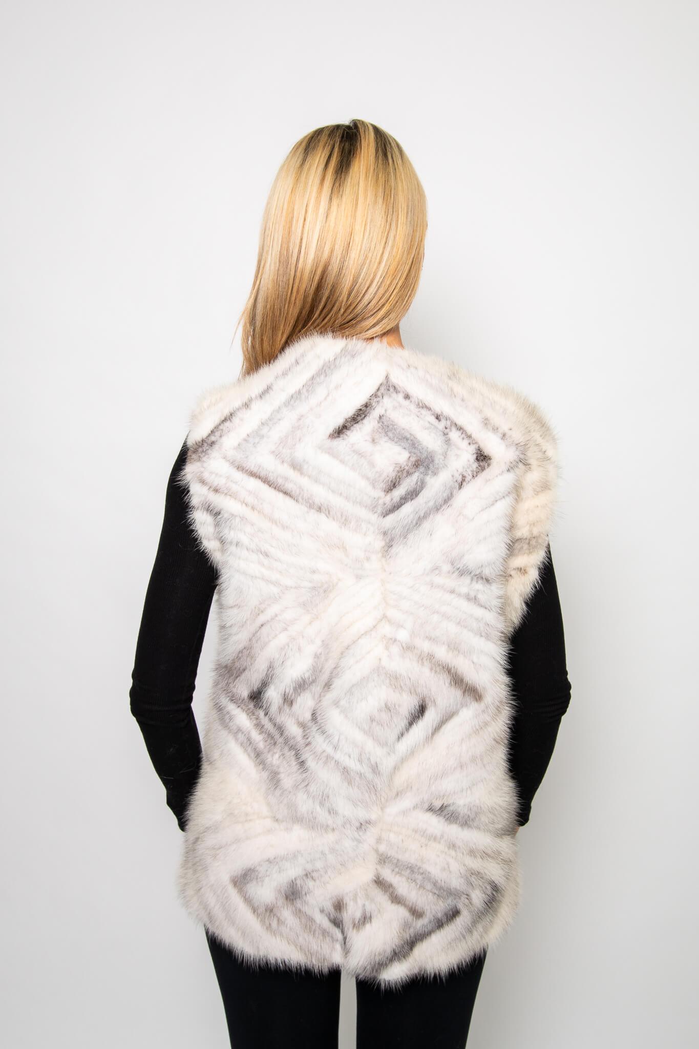 23 | Black & White Mink Vest Vests Starlight Furs 