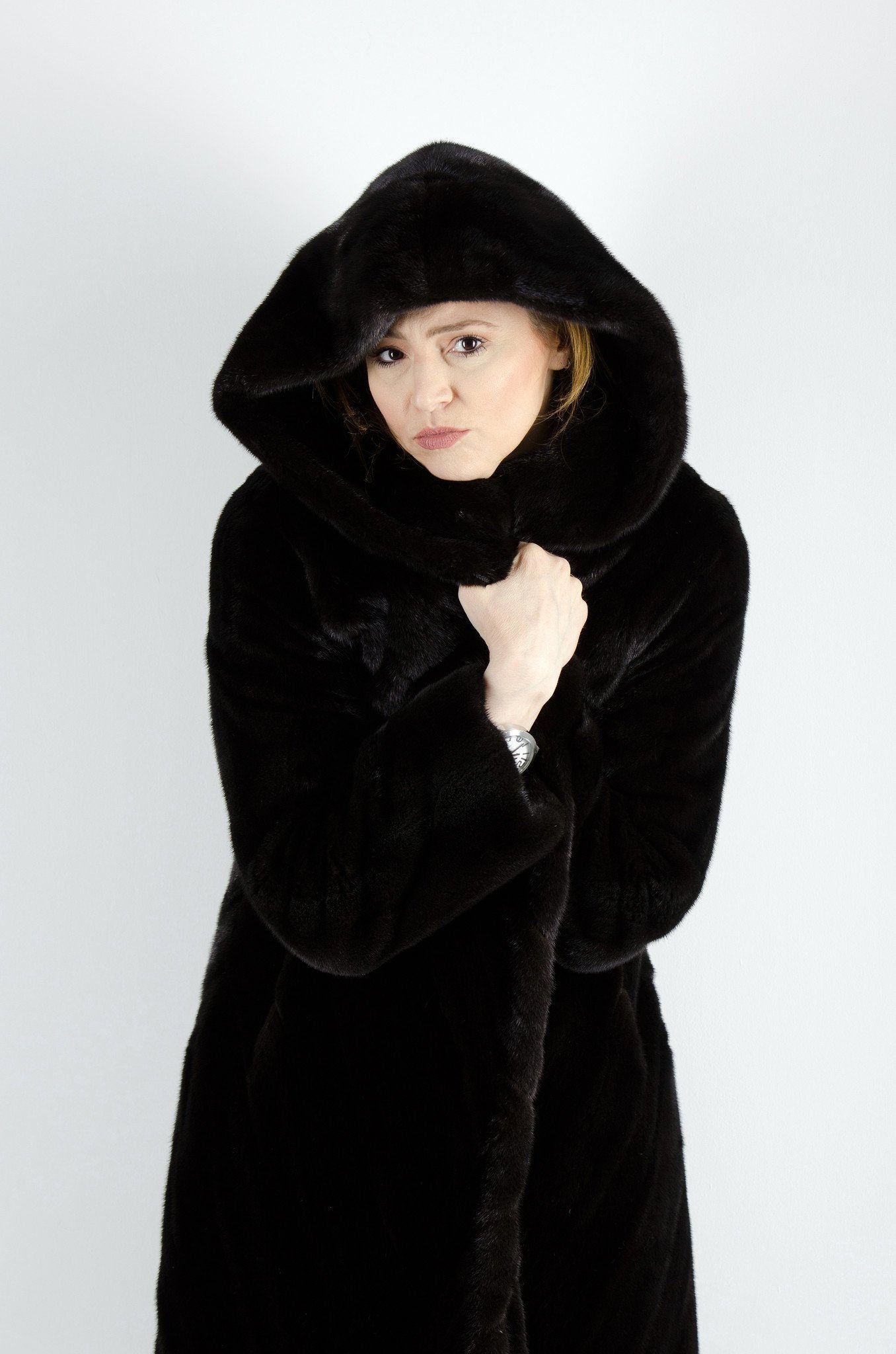 28 | Brown Hooded Mink Coat Coats Starlight Furs 