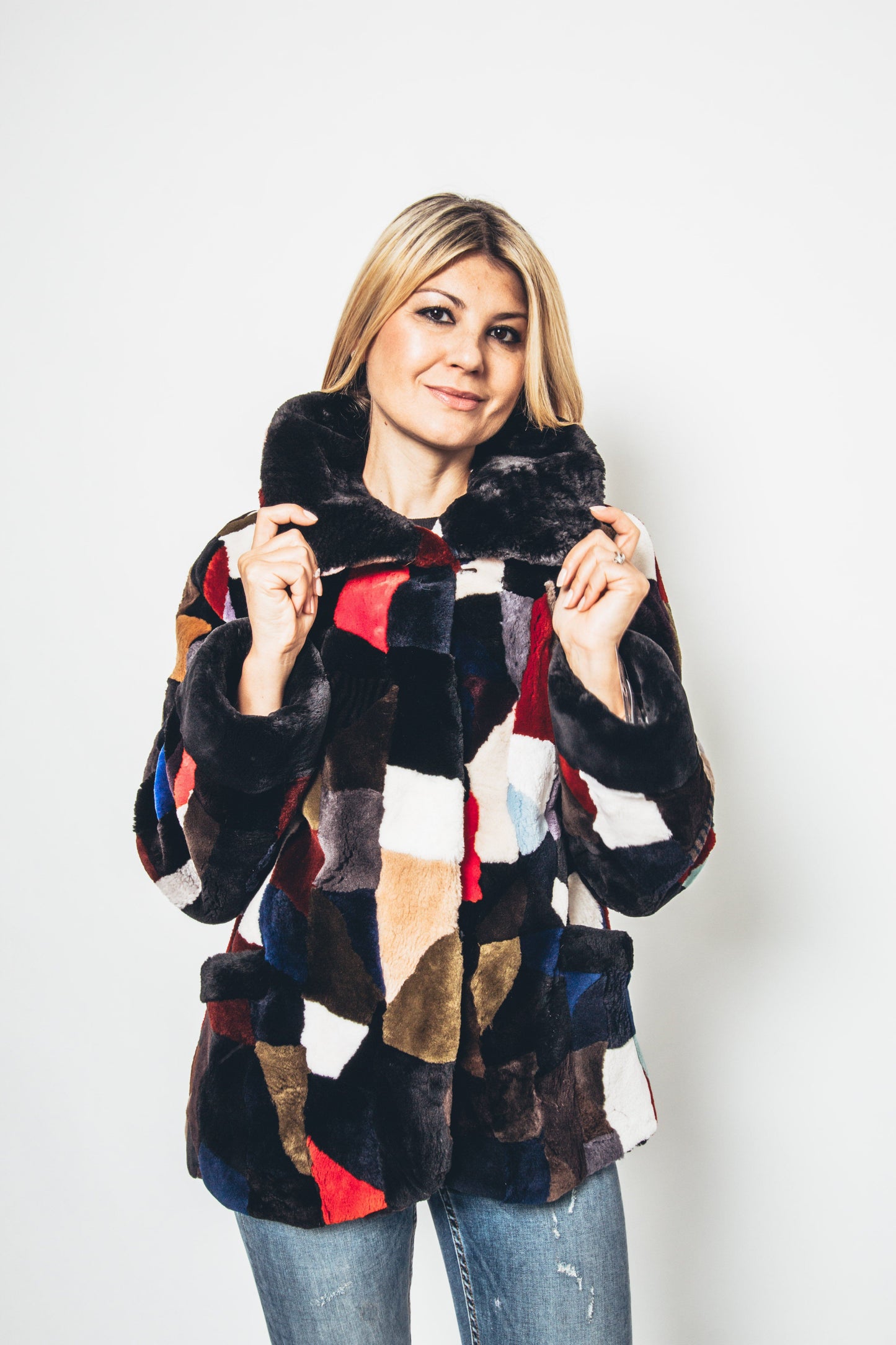 61 | Patchwork Sheared Beaver Jacket Jackets Starlight Furs