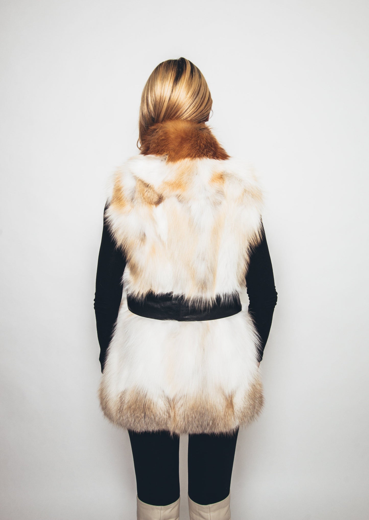 62 | Patchwork Fox Vest Vests Starlight Furs