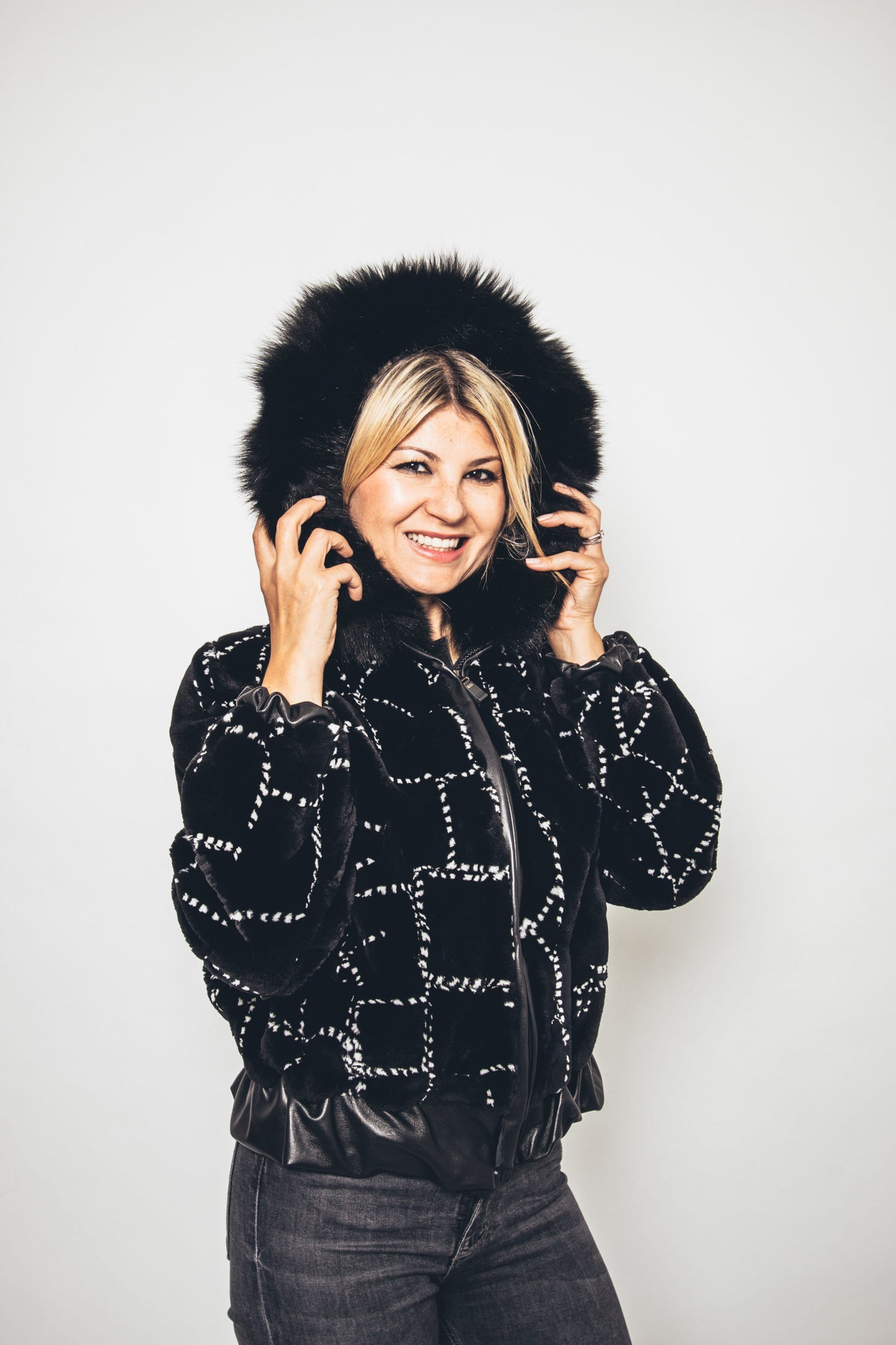 74 | Sheared Beaver Bomber Jacket Jackets Starlight Furs