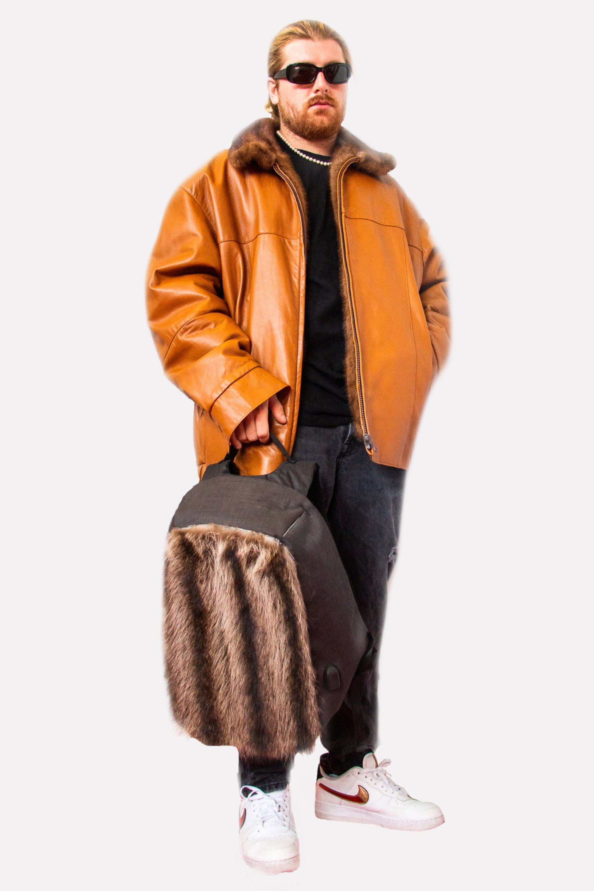 Backpack Nylon / Raccoon fur Accessories Starlight Furs