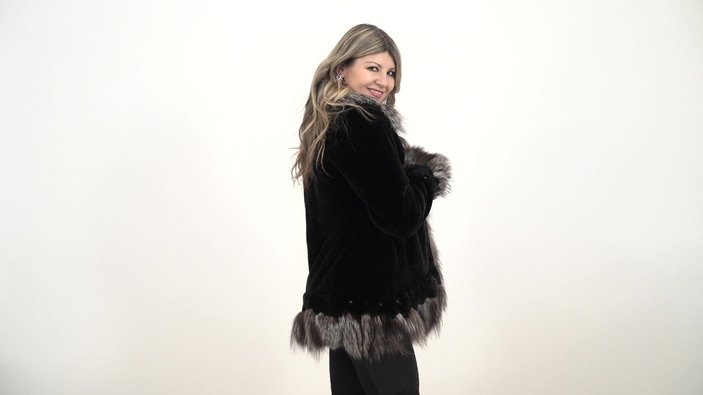 Black Beaver Fur Jacket Jackets Starlight Furs