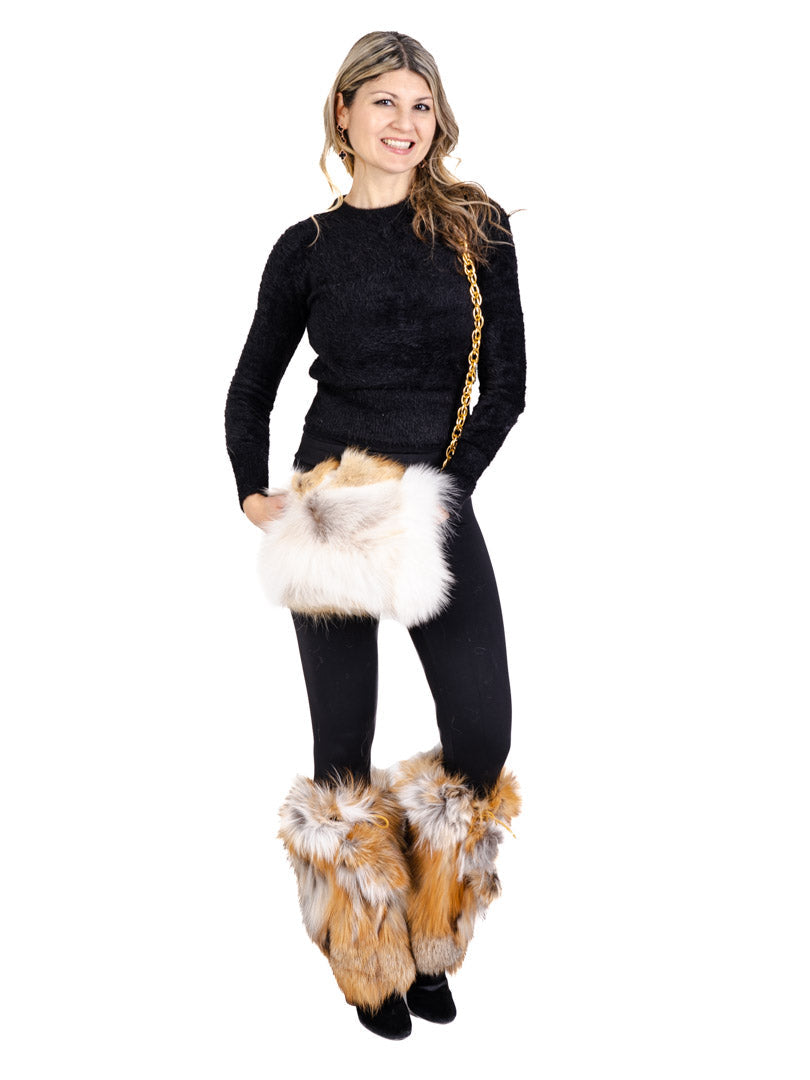 Fox Fur Purse & Hand Muffs Accessories Starlight Furs Red Fox Fur
