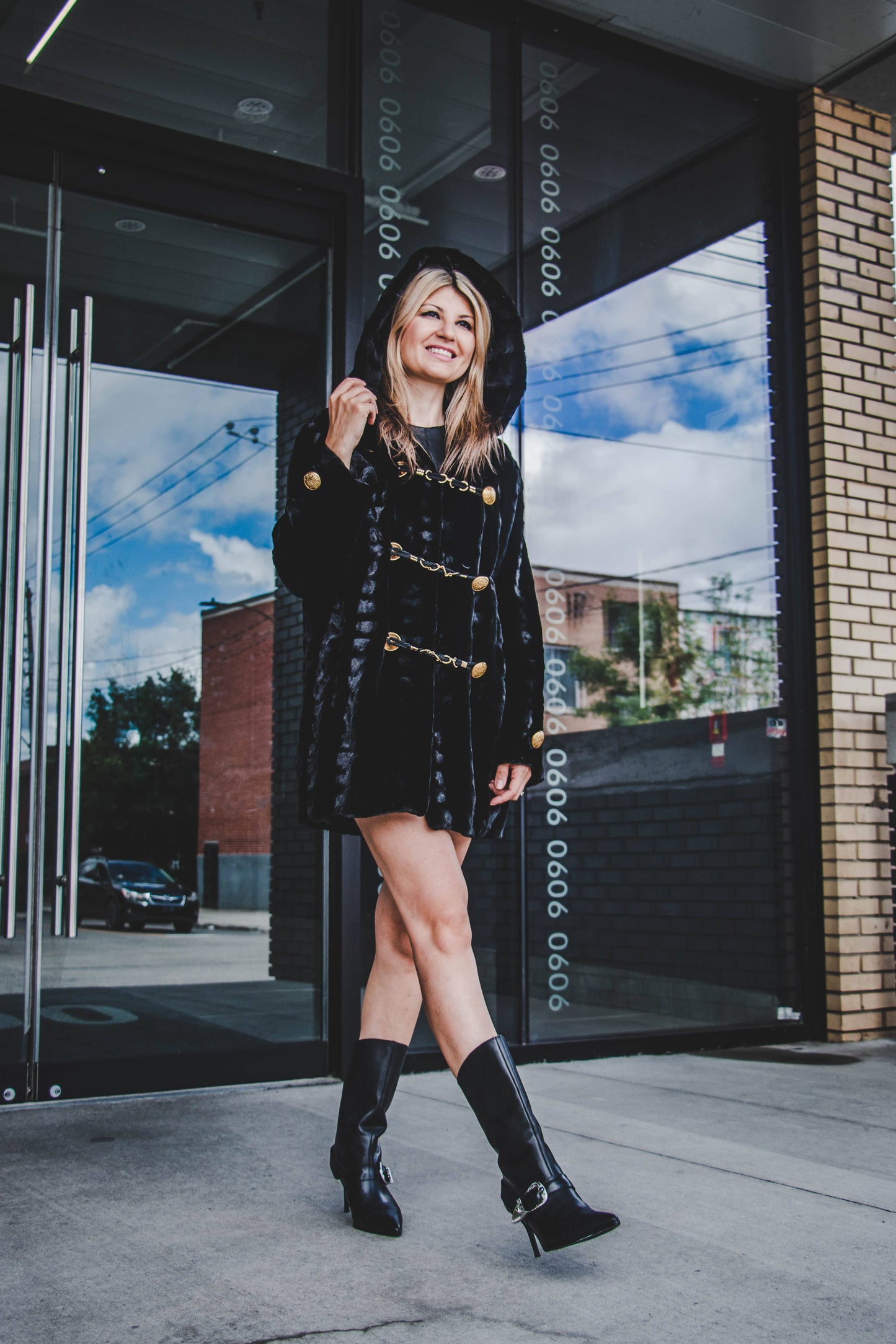 Hooded Mink Pea Coat Coats Starlight Furs