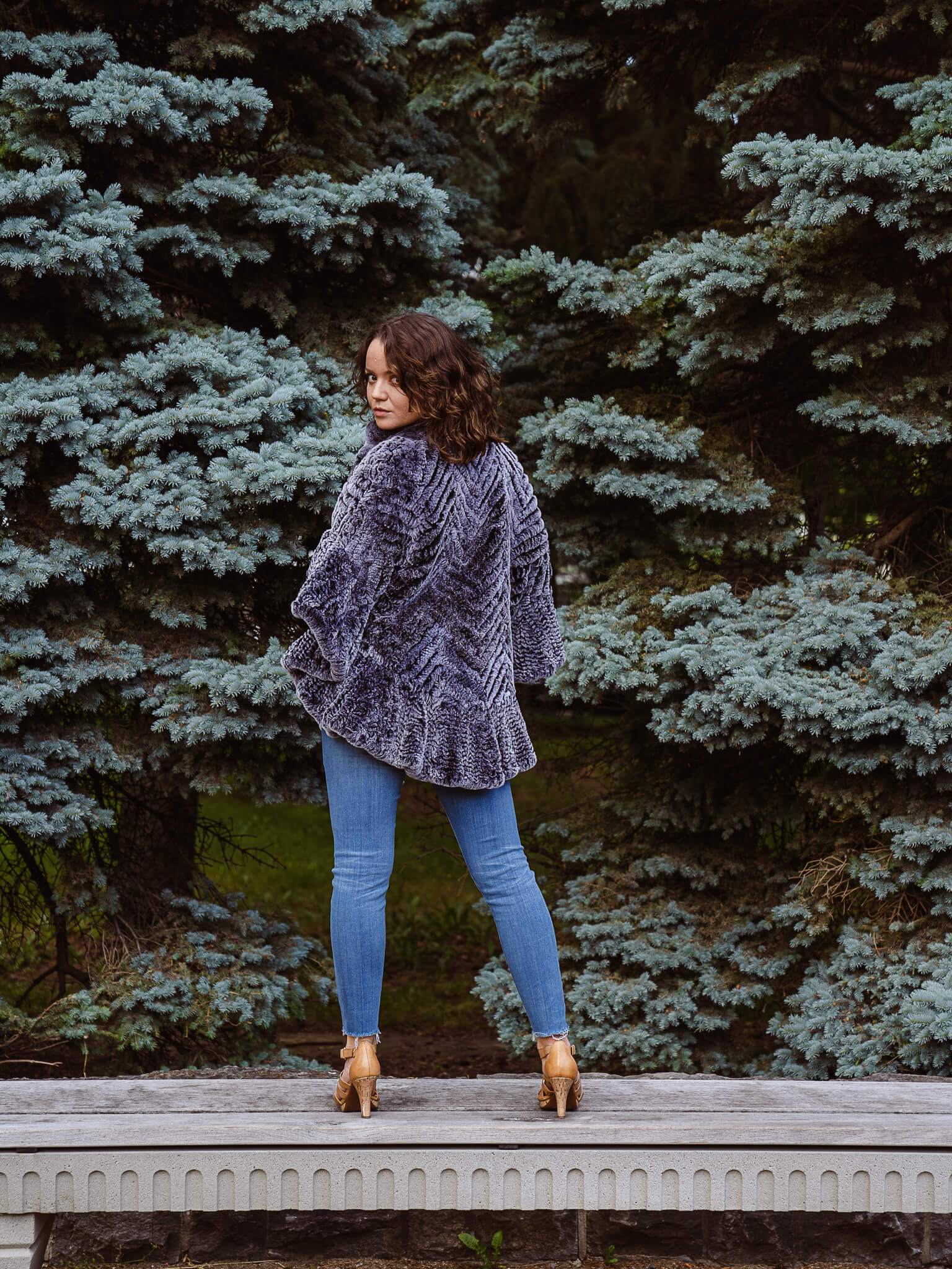 Rex Rabbit Netted Cape Capes Starlight Furs