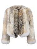 Cayote Fur Cropped Jacket