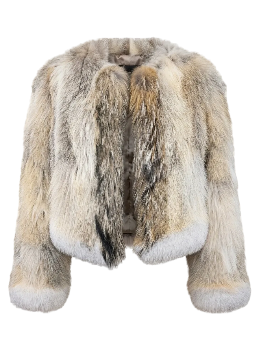 Cayote Fur Cropped Jacket