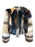 Multicolor Cropped Fox Fur Jacket | Handcrafted Canadian Luxury – Starlight Furs 