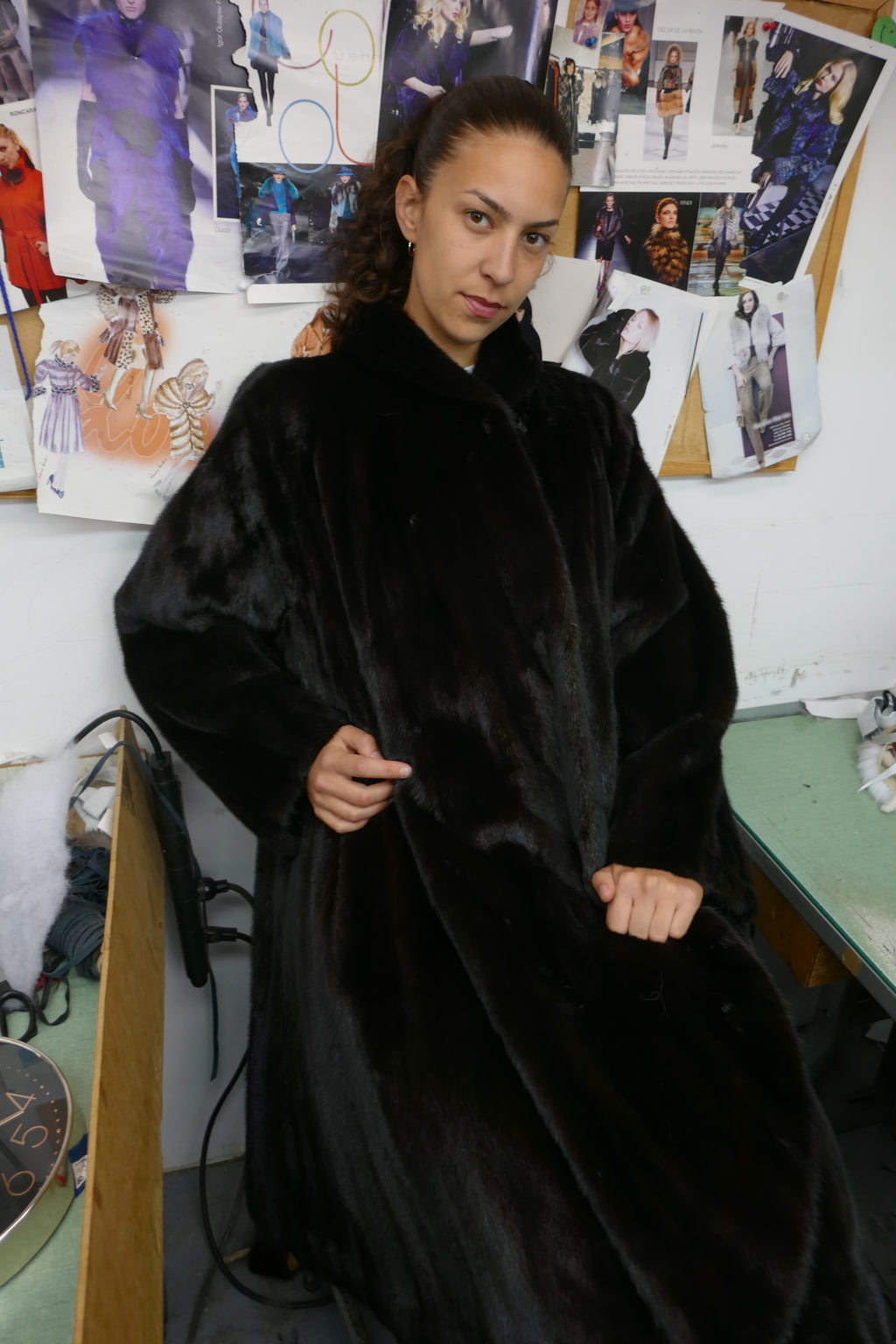 Swing Tuxedo Black Fur Coat