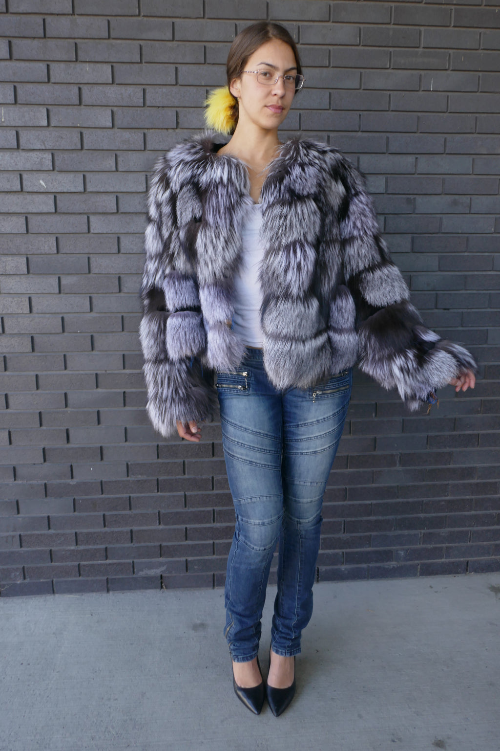 Silver Fox Cropped Jacket