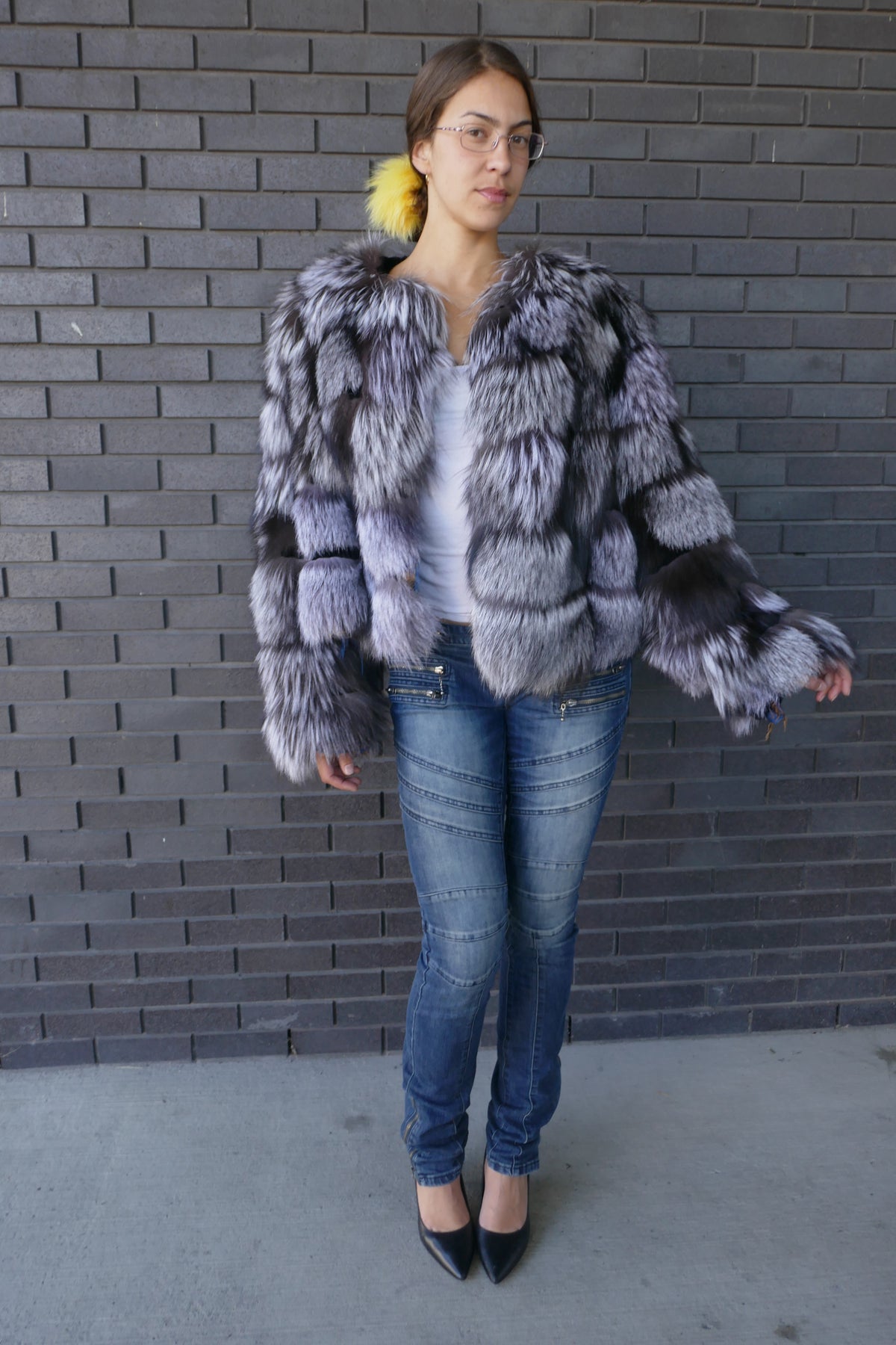 Silver Fox Cropped Jacket