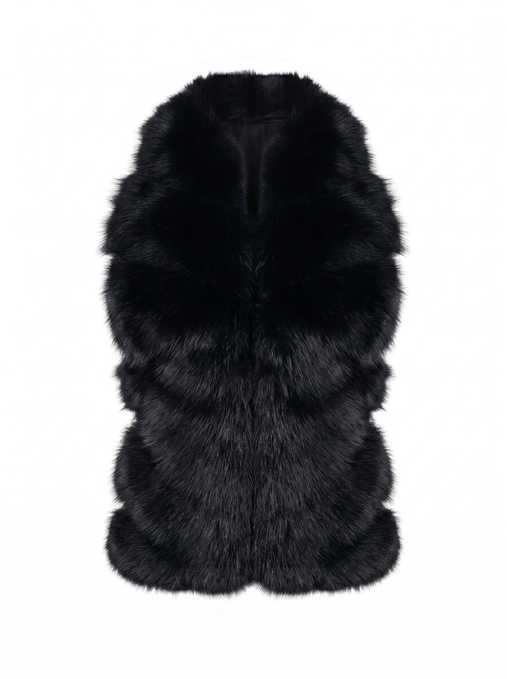 Backless Top in Black Fox Fur Accessories Starlight Furs 