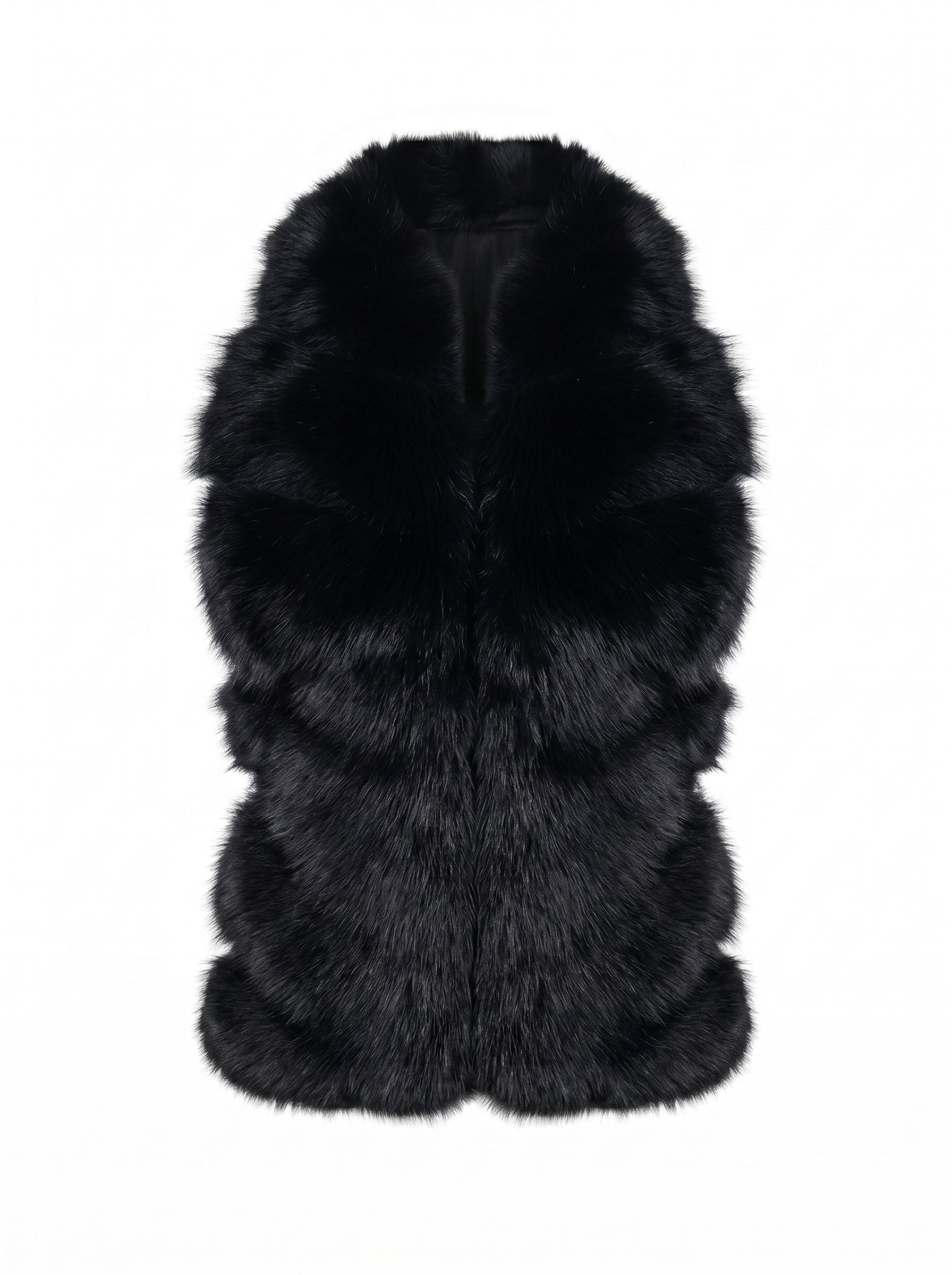 Backless Top in Black Fox Fur Accessories Starlight Furs 