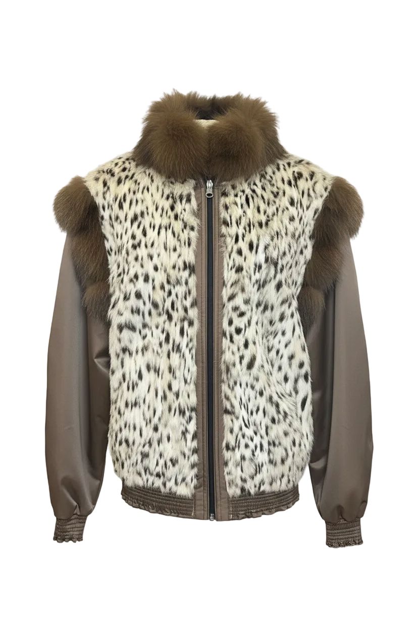 Belly Lynx Fur Bomber Jacket Fur Jacket Starlight Furs 