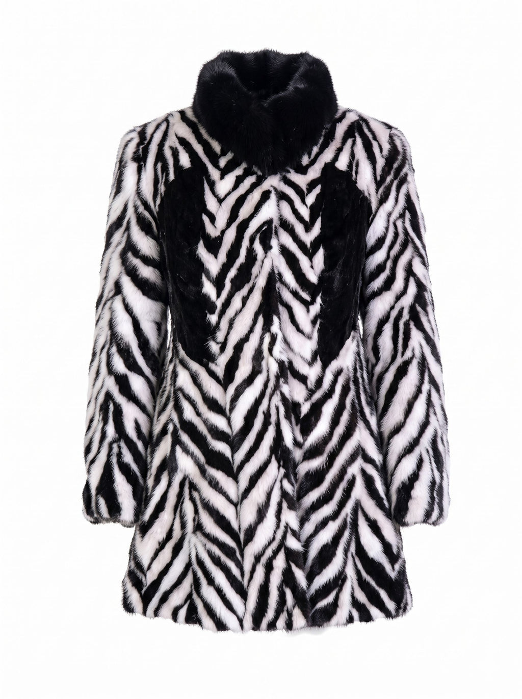 Black and White Mink Fur Stroller Coats & Jackets Starlight Furs 