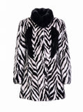 Black and White Mink Fur Stroller Coats & Jackets Starlight Furs 