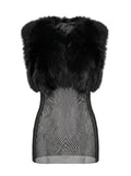 Black Fox Fur Dress Starlight Furs 