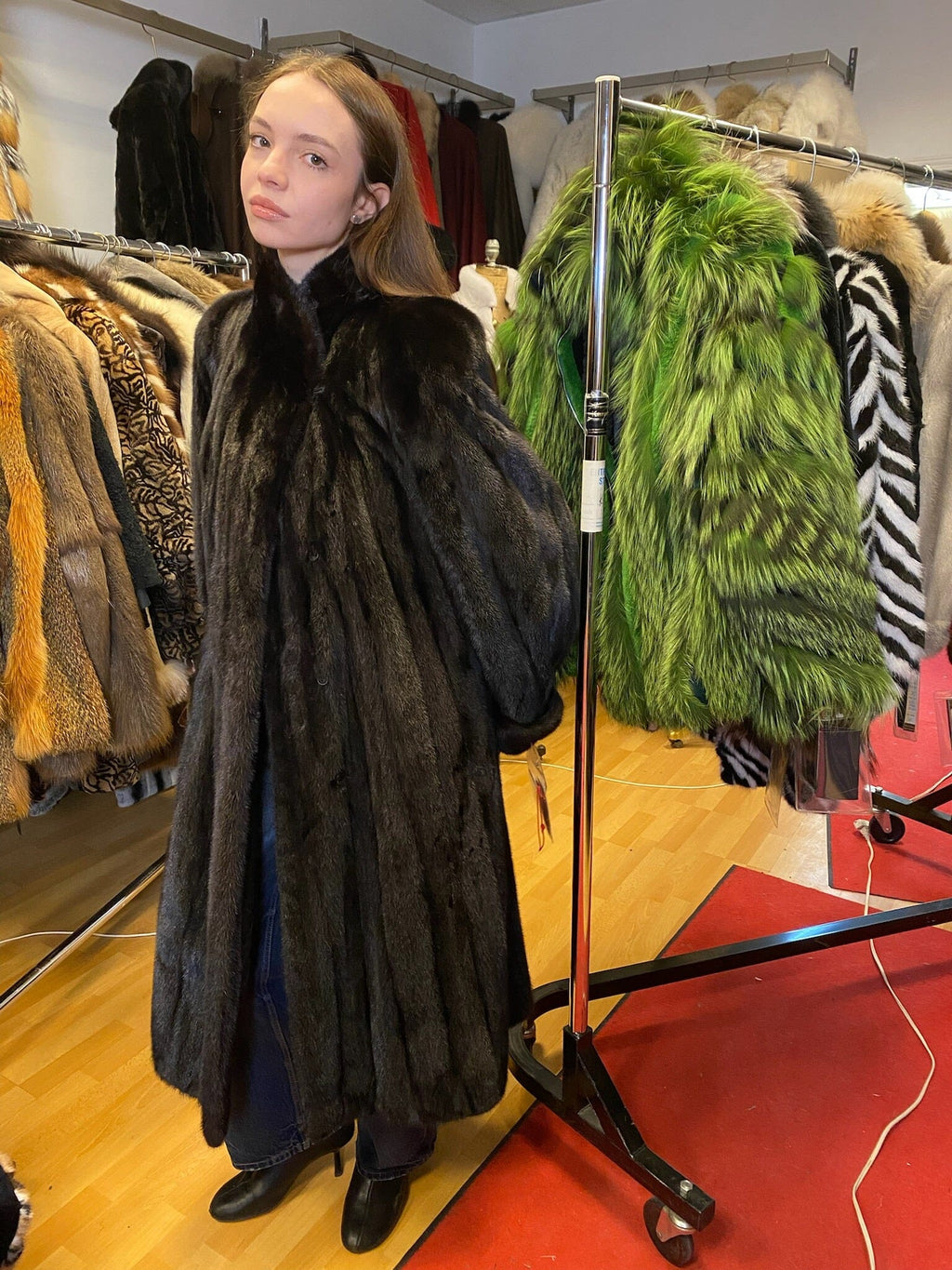 Black Mink Long Coat Fur Coat Starlight Furs 