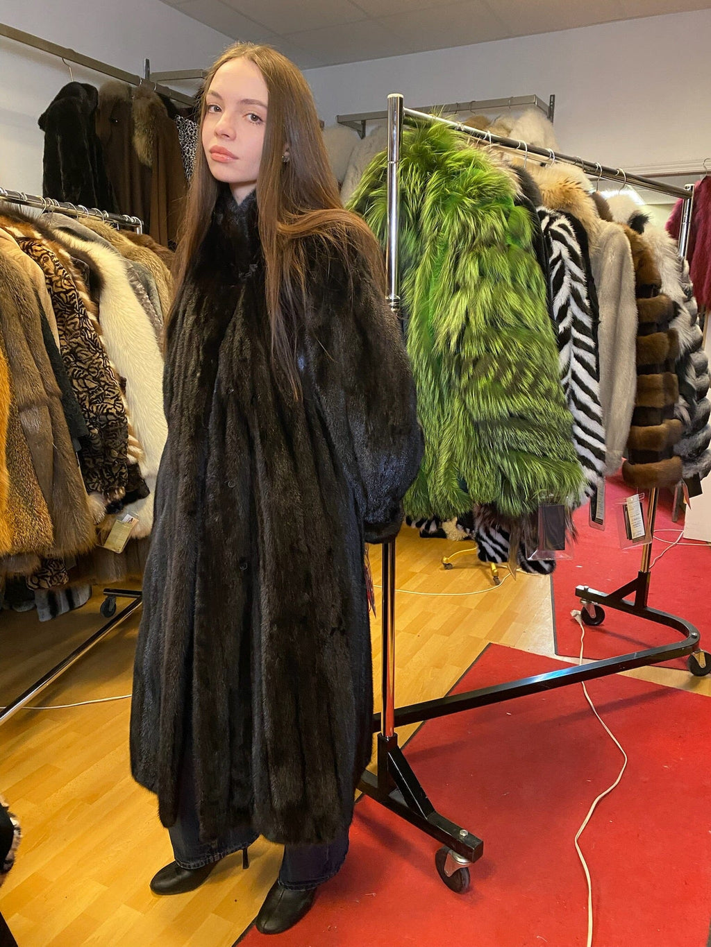Black Mink Long Coat Fur Coat Starlight Furs 