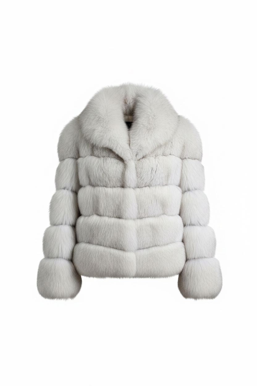 Blue Fox Crop Jacket Fur Jacket Starlight Furs 