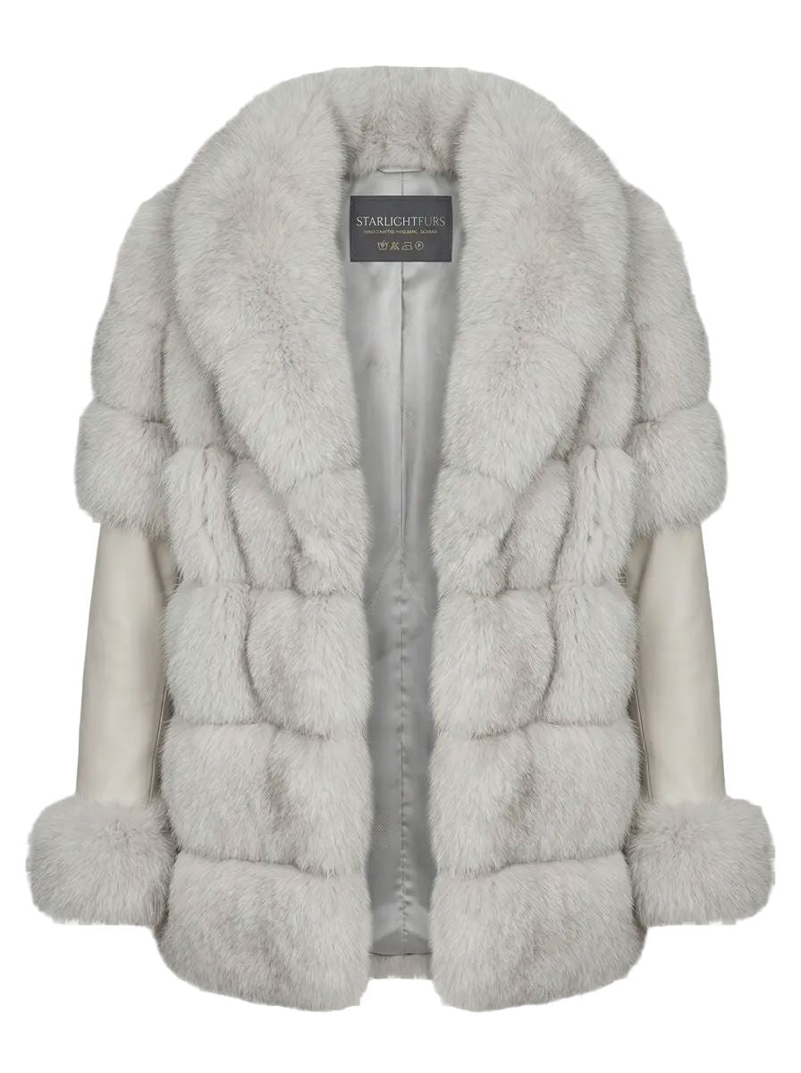 Blue Fox Crop Jacket Fur Jacket Starlight Furs 