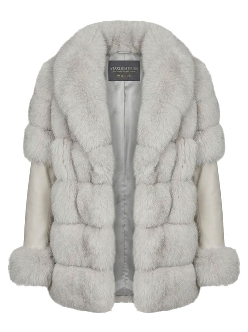 Blue Fox Crop Jacket Fur Jacket Starlight Furs 