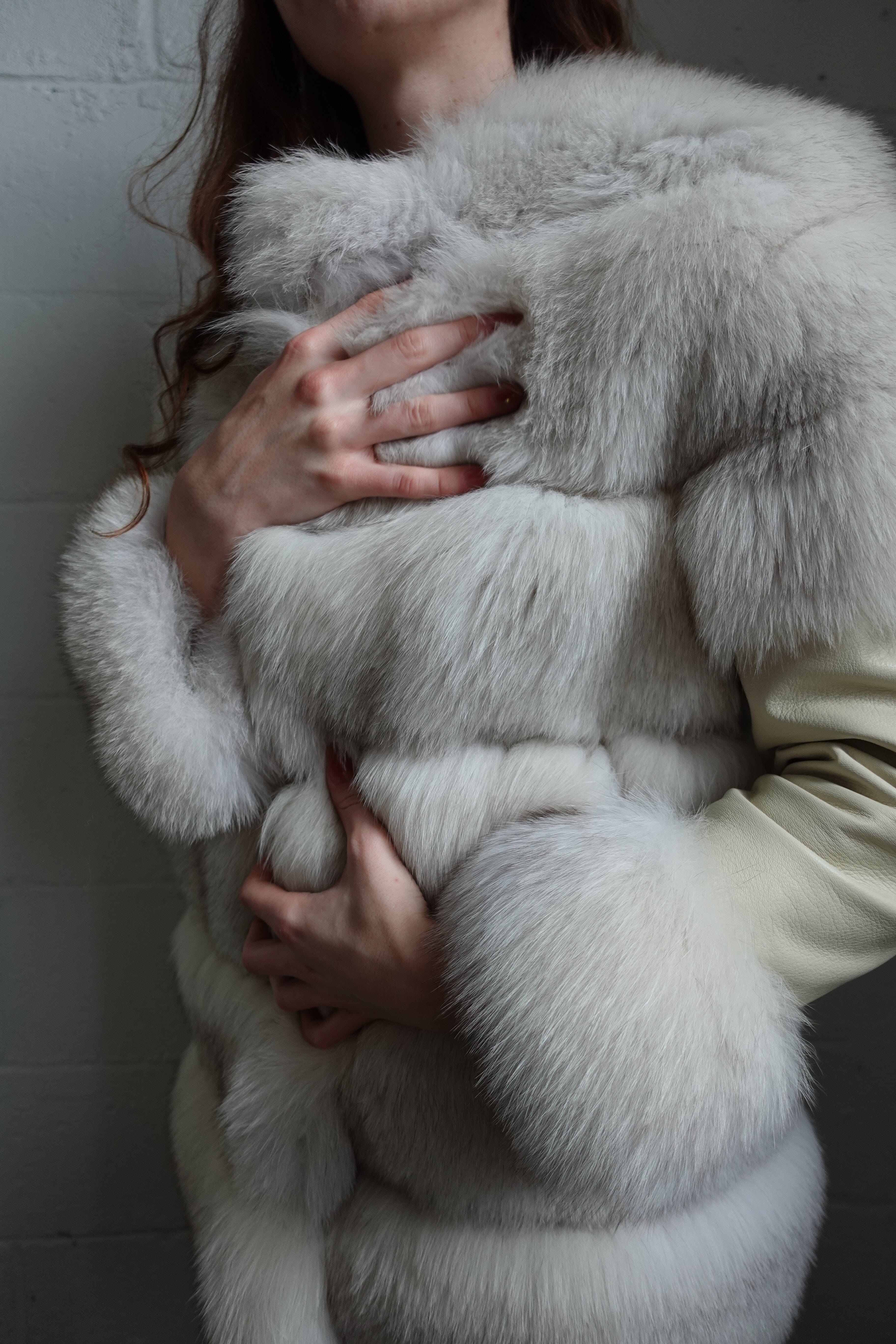 Blue Fox Crop Jacket Fur Jacket Starlight Furs 