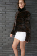 Brown Mink Jacket with Sections Fur Jacket Starlight Furs 