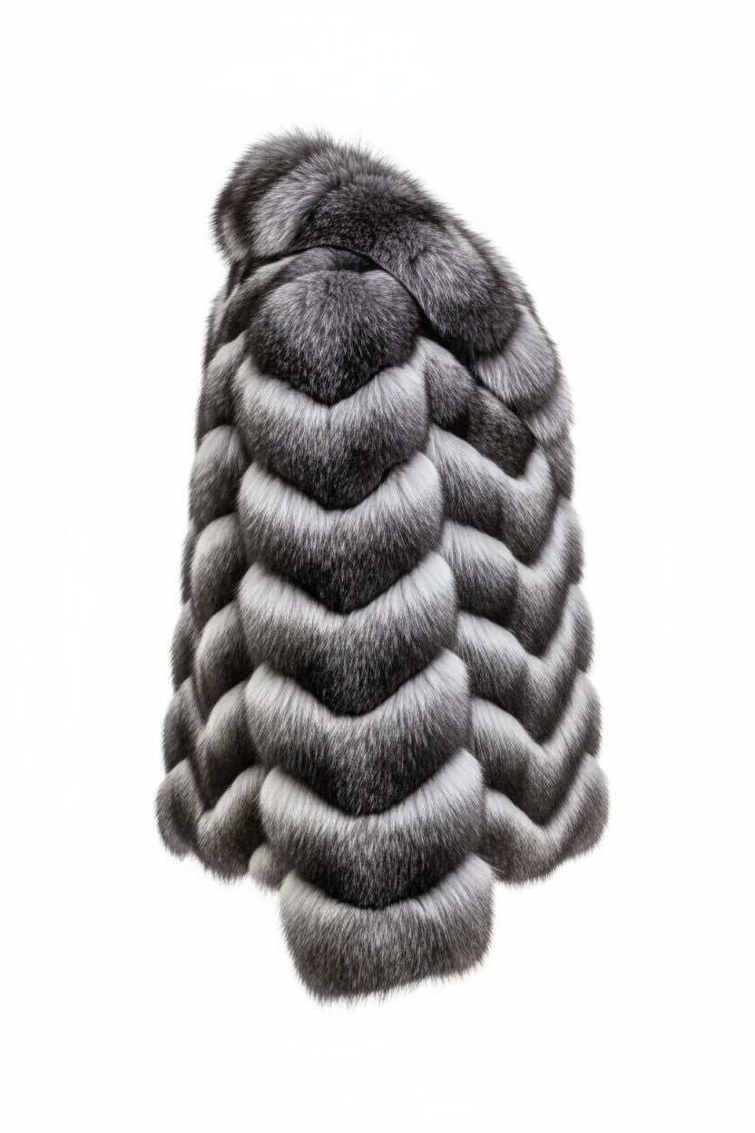 Canadian Chinchilla Fur Jacket – Chevron Fur Jacket Starlight Furs 