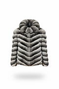 Canadian Chinchilla Fur Jacket – Chevron Fur Jacket Starlight Furs 