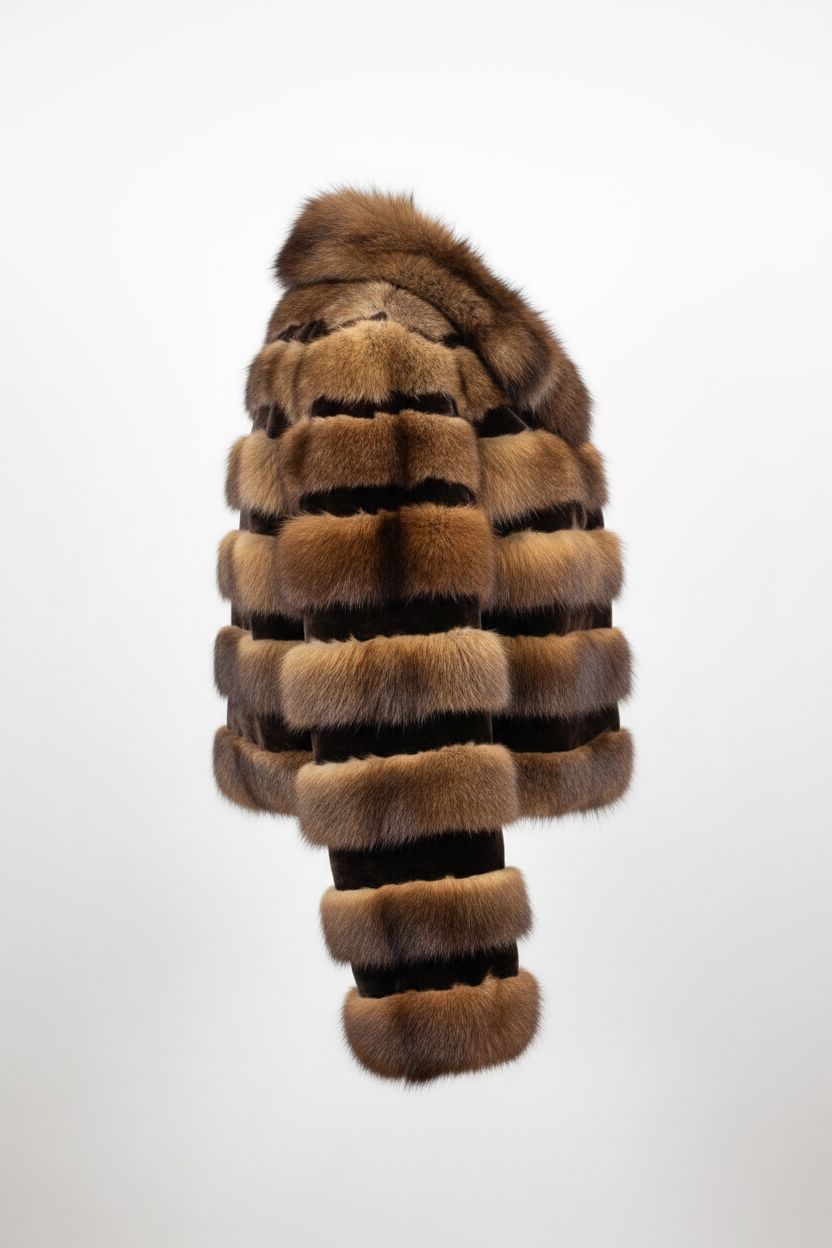 Canadian Dark Brown Sable Cropped Jacket sectionned Fur Jacket Starlight Furs 