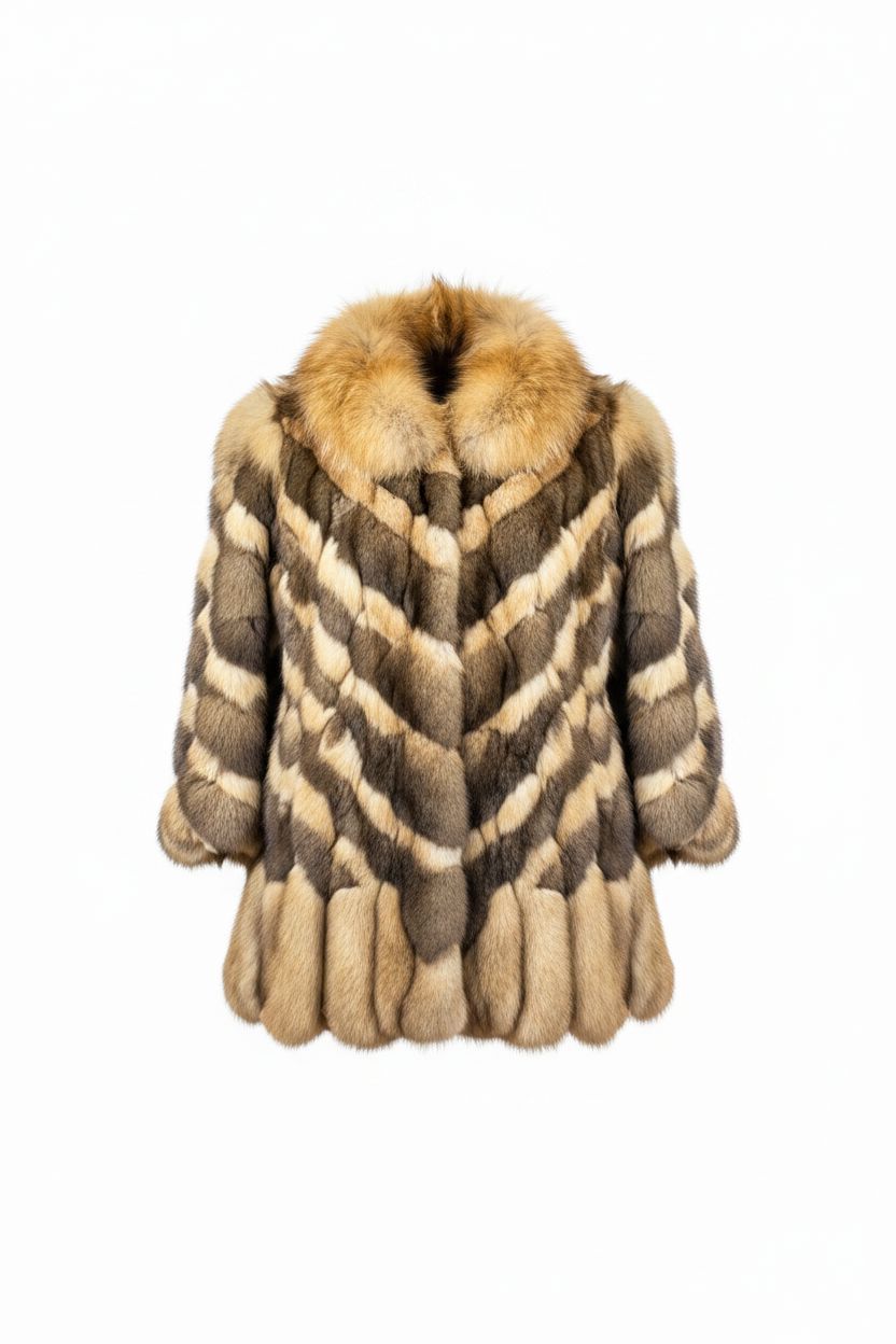 Canadian Golden Sable Fur Jacket with Froufrou Hem Fur Jacket Starlight Furs 