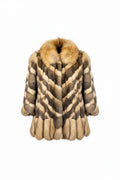 Canadian Golden Sable Fur Jacket with Froufrou Hem Fur Jacket Starlight Furs 