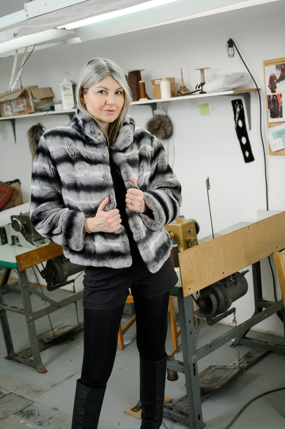 Chinchilla Short Jacket Apparel & Accessories Starlight Furs 