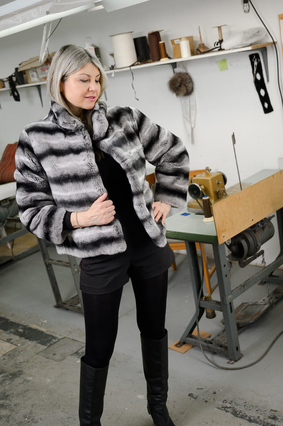 Chinchilla Short Jacket Apparel & Accessories Starlight Furs 