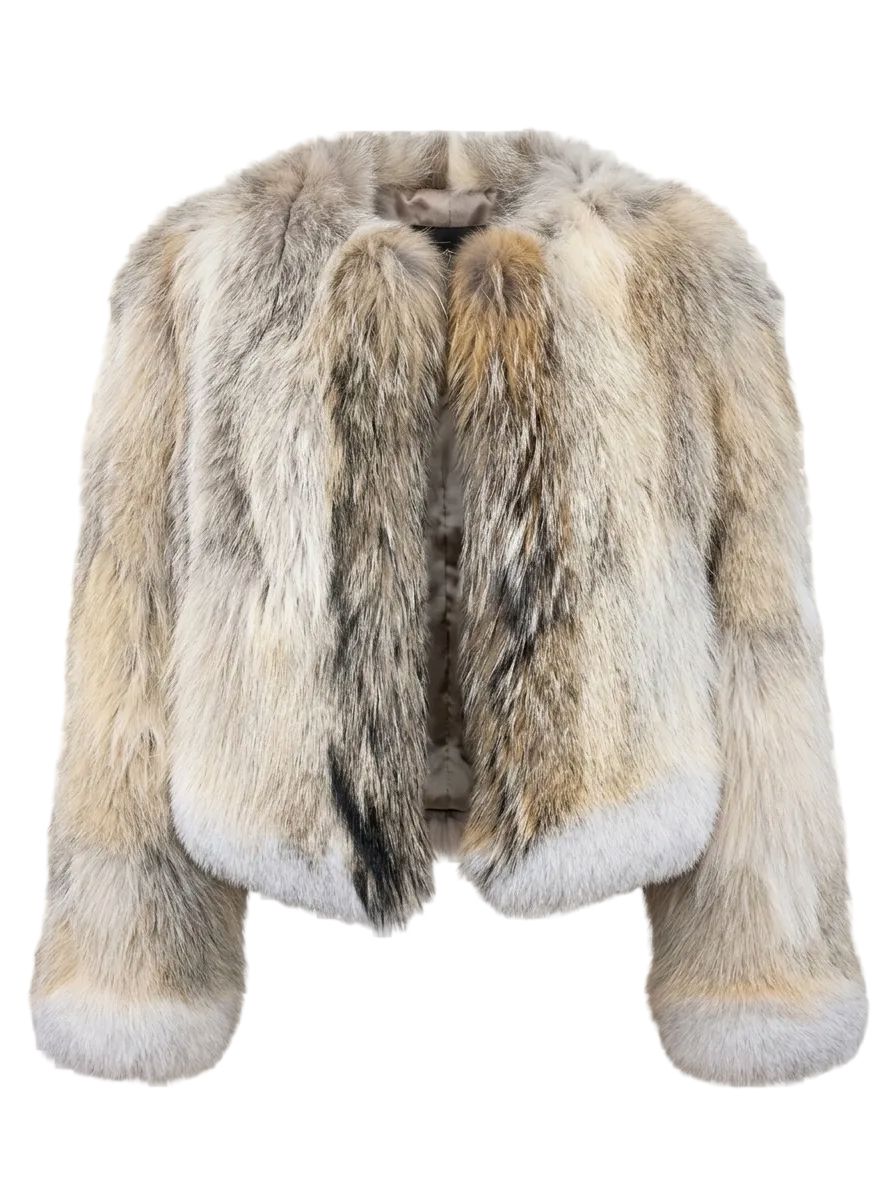 Coyote Fur Cropped Jacket | Handcrafted Canadian Luxury – Starlight Furs Starlight Furs 