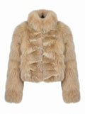 Cropped Fox Fur Jacket - All Black Jackets Starlight Furs 
