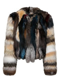 Cropped Multicolored Fox Jacket Fur Jacket Starlight Furs 