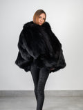 Fox Fur Cape Black Capes Starlight Furs 