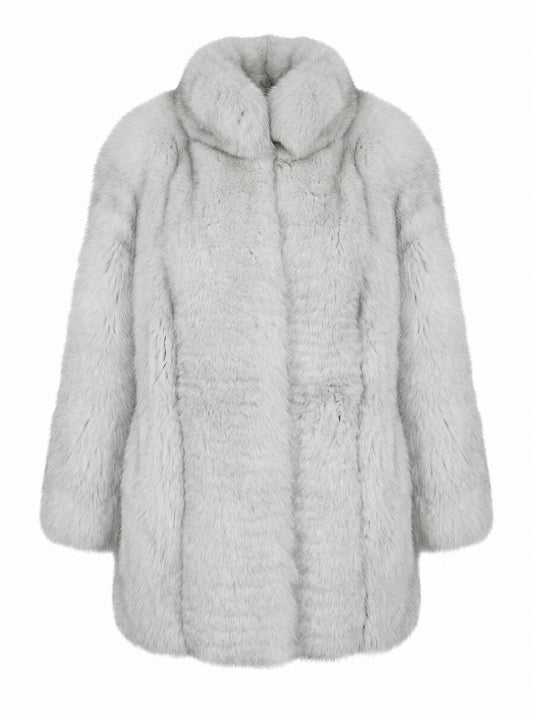 Fox Fur Cape in White Starlight Furs 