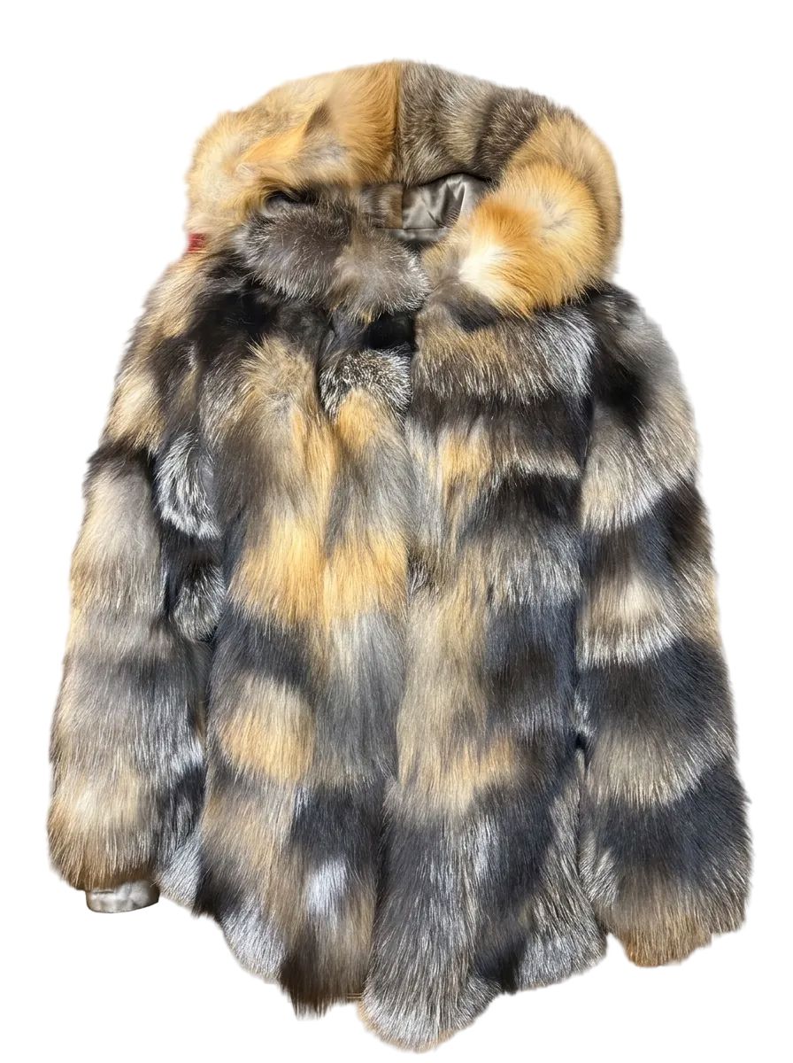 Fox Hooded Jacket Starlight Furs 